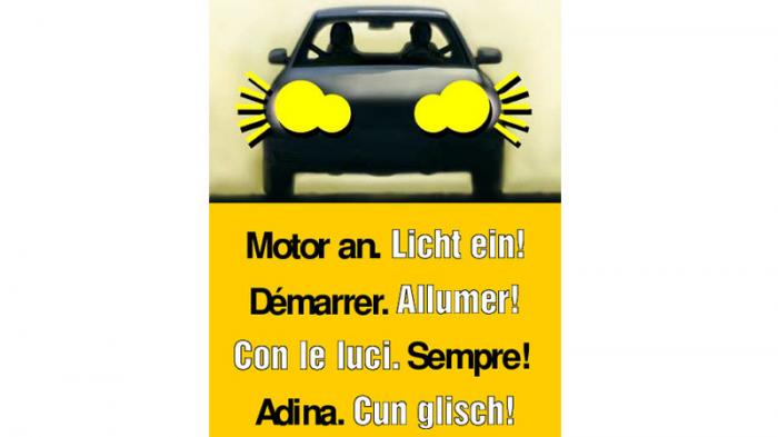 Das Fahren mit Licht am Tag wird ab dem 1. Januar 2014 obligatorisch