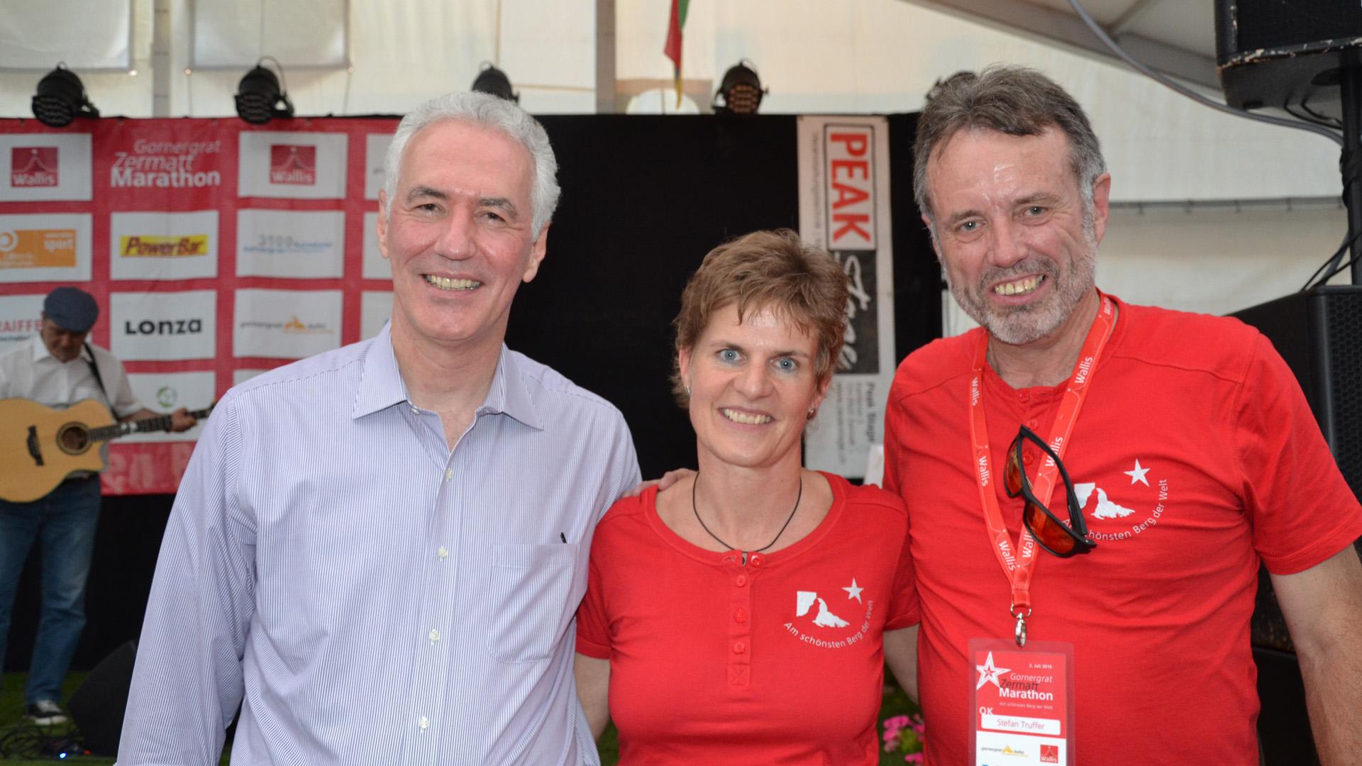 Richard Ridinger (l.), CEO Lonza, Andrea Schneider, Geschäftsführerin ...